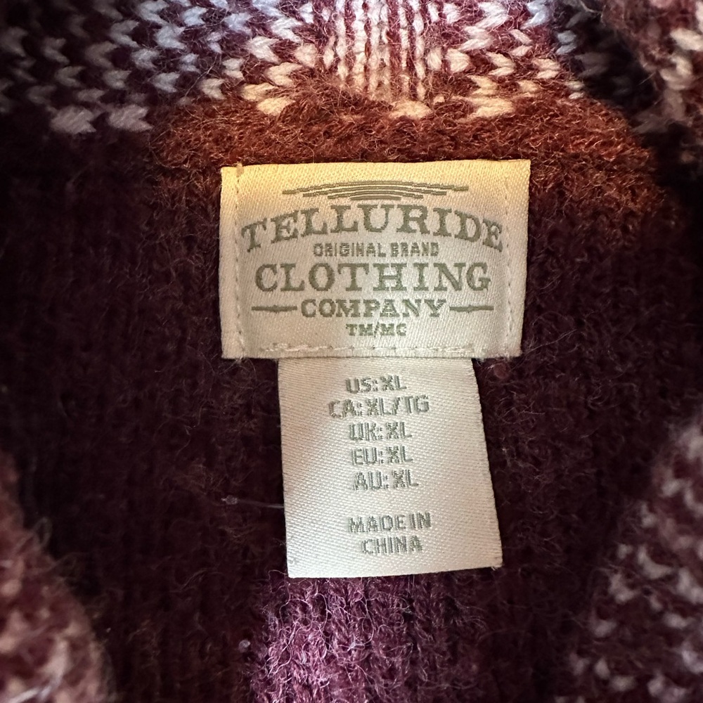 Telluride Clothing Company Open Knit Cardigan Aztec Diamond Women’s XL Country - Picture 3 of 9